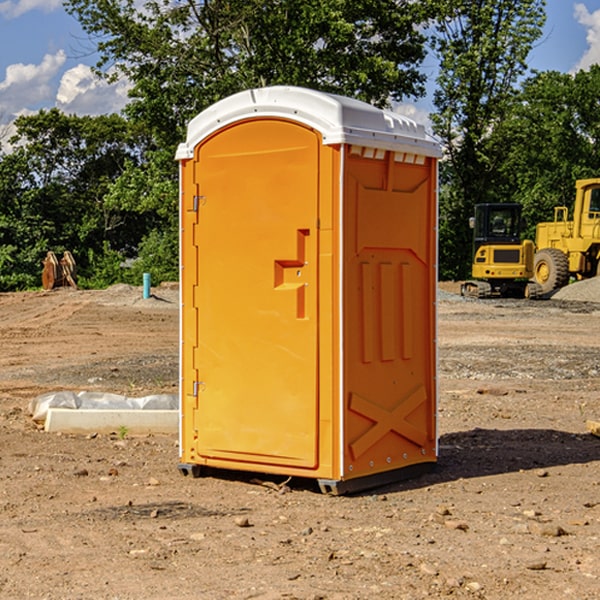 how often are the porta potties cleaned and serviced during a rental period in Clyde